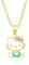 Hello Kitty Sanrio Halskette f r Damen, offizielle Lizenz, 18 Karat vergoldet, 45,7 cm, mit Emaille und Kristallanh nger, Messing, Kristall