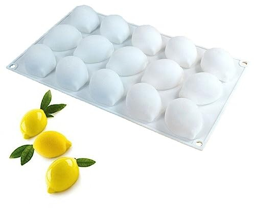 15 Mulden Silikon Obst Backform 3D Zitrone Silikon Kuchen Form Mousse Dessert Formen Eiswürfel Jello Kuchen Schokolade Trüffel Form DIY Backform