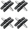 AGPTEK 4 Pairs V Bike Brake Pads, 70mm V Brake Blocks, Universal Bicycle Brake Blocks Set with Hex Nuts and Spacers for Road Bikes Mountain Bikes (Black）