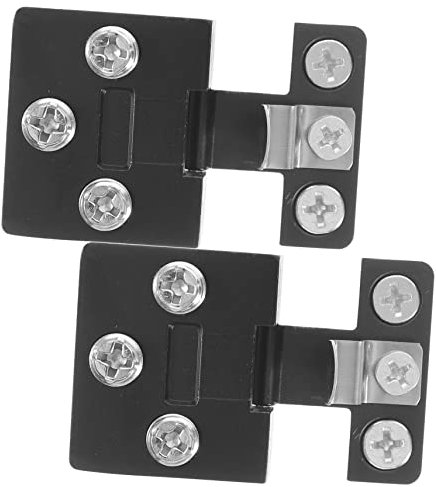 WOONEKY 2 Stück Glas Clip Schrankscharniere Glas Duschtürscharniere Tür Glas Einsatz Weinschrank Klemmen Scharniere Für Glas Duschtüren Türscharniere Clip Scharniere Für
