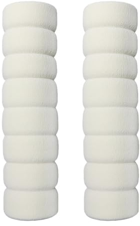 Hsthe Sea Lot de 2 tampons de poignée de Porte, Protections de poignée de Porte en Mousse pour Murs et Meubles, Housses de poignée de Porte Beiges