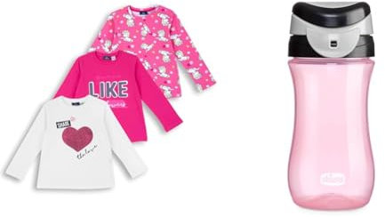 Chicco T-Shirt a Maniche Lunghe+Borraccia - Fucsia
