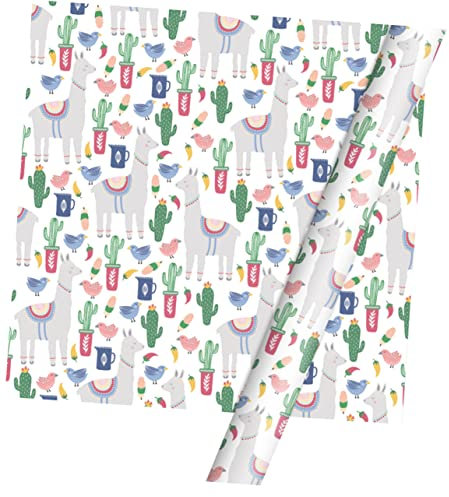 Anneome Alpaka-geschenkpapier Druckbuch-verpackungssets 10 Stück Verpackungen Für Feiertage Geburtstage Papierverpackungen Partygeschenke Geschenkpapier