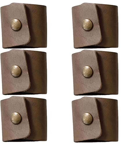 Serviettenhalter, einfache Serviettenringhalter aus PU-Leder, Serviettenschnallen im europäischen Stil for Restaurantempfänge, Abendessen, Partys, Bankette, Buffets, Tischdekorationen, 12 Stück, A(Bro