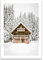 ARTFAVES® Poster - Winter Hütte im Schnee | Wanddeko Wandbild Fotografie Winter | ohne Rahmen | 30 x 40 cm