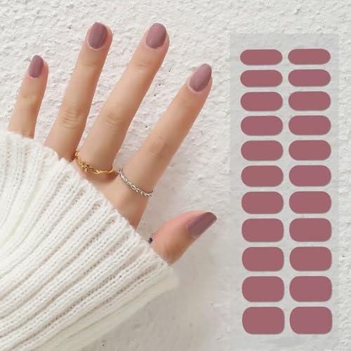 Semi-Cured Gel Nail Strips Creamy Milk Tea Color Gel Nails Gel Nail Stickers Nail Art Design Decoration Accessories Easy To Use Salon Quality (J014)