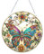 FONDUO Diamond Painting Frühling, DIY Diamond Painting Schmetterling Deko, Frühlingsdeko Diamant painting Fensterbilder Anhänger, Frühling Fensterdeko Hängend, für Fenster Ostern Wanddeko Türdeko (B)