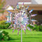 Einzigartige und Magische Metall Windmühle, Windspiel Magische Windmühle, 3D Metall-Windmühle, Wind Spinner Garten, Windspiel Garten für Terrasse, Rasen, Innenhof Landschaft Dekoration (Farbe)