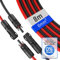 HB-DIGITAL 8m Solarkabel 6mm² Verlängerungskabel – inkl. 0% MwSt. gem. § 12 Abs. 3 UStG – Kabelpaar PV Kabel mit 1500V Solarstecker UV-beständig für Photovoltaik Anlage IP68 - Rot & Schwarz