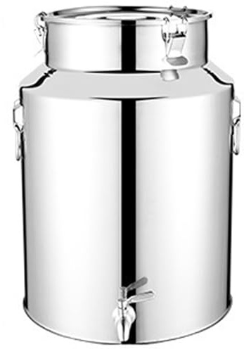 Milk Can 5L Stainless Steel Water Dispenser Honey Bucket with Spout Locking Sealed Lid for Wine Cooking Oil Milk Grains