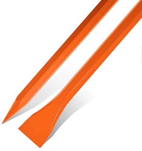 Leriton 60 (5ft) Chisel Digging Bar 15lb (6.65kg) Pencil Point Wrecking Pry Road Bar Post Hole Diggers for Digging Prying of Dirt and Large Rocks