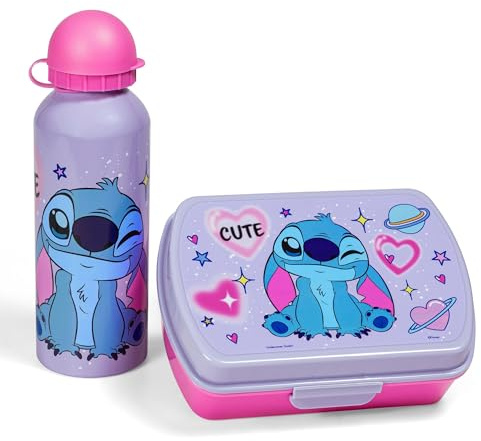 Lilo & Stitch Kinder-Lunchbox und Trinkflasche, 500 ml