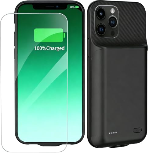 MIGAFEI Battery Case for iPhone 12/12Pro, Improved 10000 mAh Ultra Thin Portable Protective Smart Charging Case