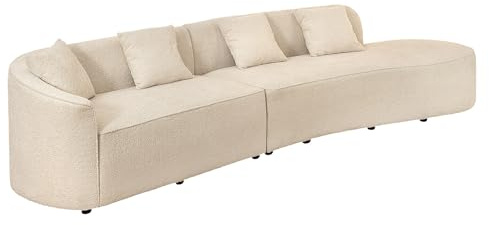 Riess Ambiente Modernes Sofa Atelier L - 340cm - beige - Bouclé XXL-Couch inkl. Kissen Wohnlandschaft Bigsofa Couch