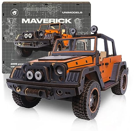 UNIDRAGON Holzpuzzle für Erwachsene - Maverick Orange Puzzle - 265 Teile