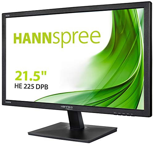 HANNspree HE225DPB 54,6cm (21,5) LED-Monitor Full-HD 250cd VGA DVI Lautsprecher VESA Neigbar