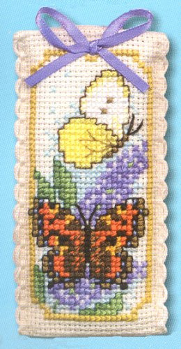 Textile Heritage Butterflies Buddleia Sachet Cross Stitch Kit
