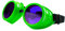 4sold (TM Steampunk Antique Copper Cyber Goggles Rave Goth Vintage Victorian Like Sunglasses All Pictures (Goggle neo Green with Free lensses and Stickers)