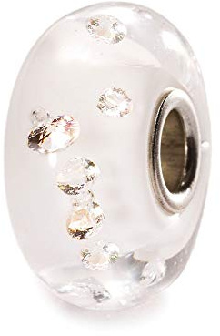 Trollbeads Damen-Bead Universal Diamond, White 925 Silber Glas - UU81001