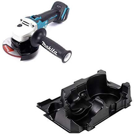 Makita DGA 504 ZE Akku Winkelschleifer 18V 125mm Brushless Solo + 1x Einlage für Makpac - ohne Akku, ohne Ladegerät