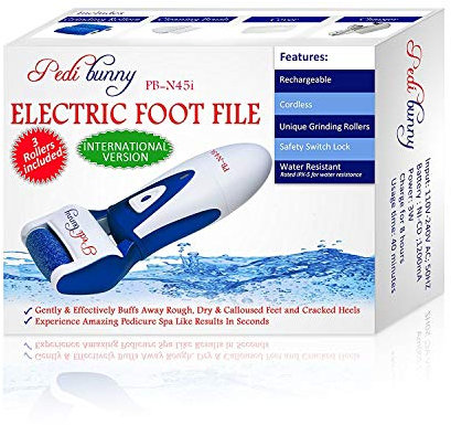 Electric Callus Remover for feet, Rechargeable, Electronic Foot File Pedicure Tools for Men, Professional Pedi Feet Care, feet Scrubber for Dead, Hard Cracked Dry Skin, 3 Rollers Included