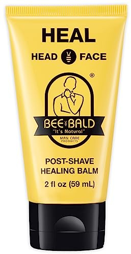 Bee Bald HEAL After-Shave Heilbalsam - Beruhigt Beschädigte Haut, Behandelt Pickel & Rasurbrand, Geeignet für Alle Hauttypen, Tierversuchsfrei - 59ml