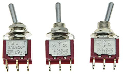 salecom 3 x DPDT 3 Position auf off auf Gitarre Mini Toggle Schalter Auto/Boot Schalter