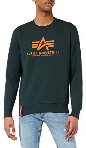Alpha Industries Herren Basic Pullover Sweatshirt, Dunkel Petrol, L