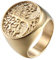 PAURO Ancien Arbre de Vie Plaqué Or Hip Hop Punk Bague Homme Acier Inoxydable Taille 65