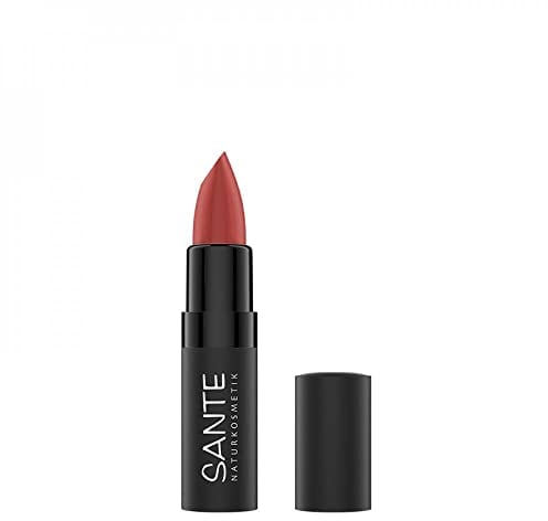 SANTE Naturkosmetik Matte Lipstick 03 Blissful Terra, Lippenstift, Matt-Effekt, Mit Bio-Kakaobutter, Intensive Farbpigmentierung, 4,5g