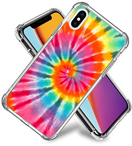 Tie Dye Rainbow Case for iPhone 11,11 Pro,11 Pro Max, iPhone X, XR, iPhone 7/8,7/8 Plus, Flexible TPU Shockproof Protective Case Cover