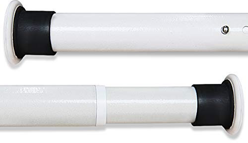 BAILEY JO Tringle Extensible pour Rideau de Douche 260-310CM sans Perçage en Acier Composé Couleur Crème Diamètre 32mm Barre Télescopique Multifonction pour Rideau/Vêtement