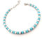 ALMENDRA Bracciale Uomo Pietre Naturali Dure Acciaio Turchese Sfere Perline Perle Azzurre Piccole Pepite (Aulite Turchese)
