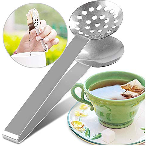 Beautiful Stainless Steel Tea Tongs Tea Bag Squeezer Holder Grip Spoon Mini Sugar Clip Kitchen Bar Tools Durable and Useful