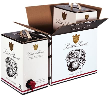 Luvit & Lumoè | Primitivo IGT Puglia | Vino tinto italiano | Bag in Box | 2 X 5 Litros = 13 botellas