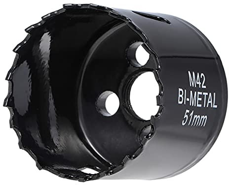 SagaSave Lame de scie cloche de 51 mm pour trou de maïs en acier inoxydable, acier au carbone et acier bi-métal robuste