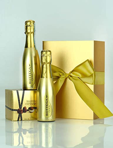 Bottega Mini Gold with Truffles in Gold Satin Bow Box