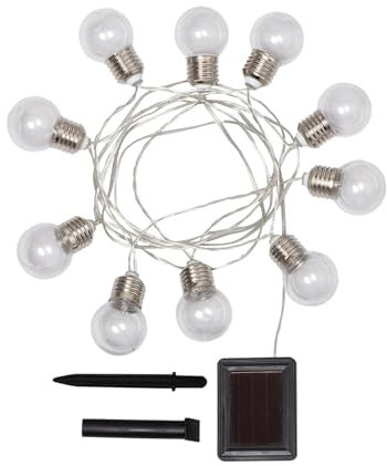 LEDKIA LIGHTING Guirnalda de Bombillas LED Solar Galilei 2m 3000K Blanco Cálido