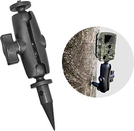 Higatful Trail Camera Mount Holder, Black, Compatible with 1/4 x 20 Threaded Insert, Supports GoPro, Insta360 ONE X2, DJI OSMO Action 2, Trail Hunting Game Camera, 360° Rotatable, Tree Mount
