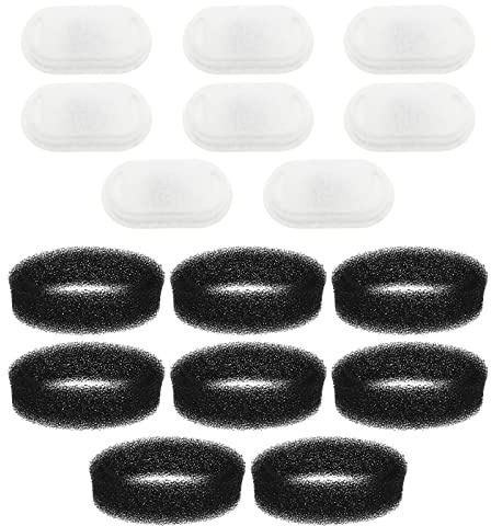 EMSea 8Pcs Pet Water Fountain Filters Replacement with Sponge Compatible with PETLIBRO 67oz/2L Stainless Steel Cat Water Fountain