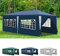 Herrselsam Pavillon 3x6m Garten pavillon Wasserdicht mit 6 Seitenwänden und 4 Fenstern Stabil Gartenpavillon UV-Schutz Wasserdicht Partyzelt Gartenzelt für Freien, Party, Hochzeit, Blau