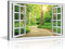 TISHIRON Quadro da parete con effetto finestra in 3D, decorazione da parete per paesaggi della foresta mattutina, pronta da appendere, cucina per soggiorno, bagno, ufficio, casa, 45,7 x 30,5 cm