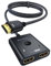 HDMI Switch 4K@60Hz, WARRKY HDMI Splitter Verteiler 2 In 1 Out (Jeweils 1 Anzeige zur Zeit)【3.3ft Geflochtenes Kabel, Aluminiumgehäuse, HDCP 2.2】 2 to 1 Switcher Unterstützt UHD für PS5/4 - Schwarz