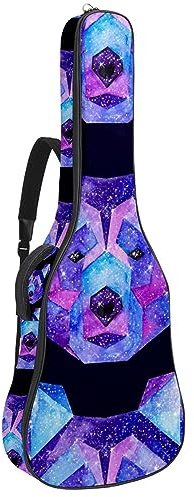 Eslifey Akustikgitarre Tasche Lila Space Rocks Planet Verstellbarer Schultergurt Gitarrentasche Gigbag 40 41 42 Zoll, Farbe 10, 42.9x16.9x4.7 in