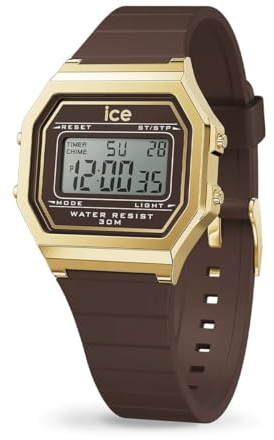 Ice-Watch - ICE digit retro Brown cappuccino - Braune Damenuhr mit Plastikarmband - 022065 (Small)