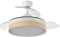 Abrila - Ventilador DC IGLU | Blanco con tres Aspas en Color Haya | con 6 Velocidades Ajustables | 3 Temperaturas de Luz Seleccionables | Mando a Distancia Incluido
