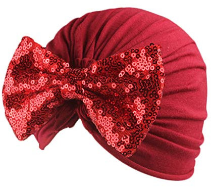 Cap Rohling Kopfbekleidung Hut Sequin Baby Headband Accessories Mütze feste Schleife Babypflege Sonnenschutzhut Baby (D, One Size)