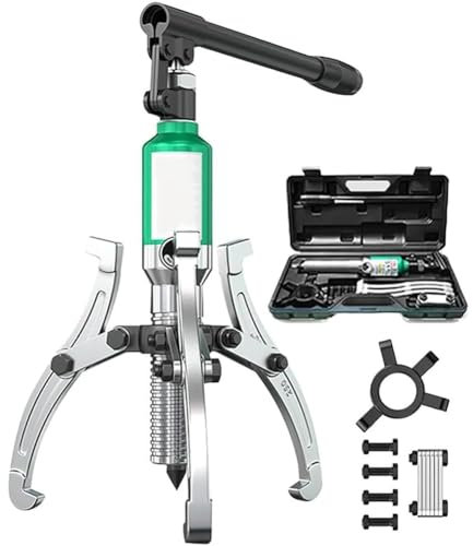 FLEAGE 5T/10T/20T hydraulischer Zahnradabzieher, Radlager-Ziehtrenner mit verstellbaren 2 oder 3 Backen, 3-in-1-Pumpenölrohr-Ziehmaschine, zum Ziehen von Naben, Flanschen, Zahnrädern, Lagern 5T