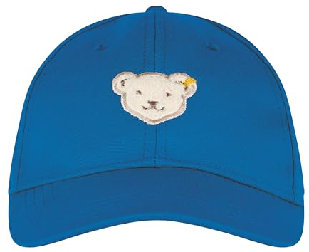 Steiff Kleinkind Unisex Baseballcap, Bestickte Outdoorkappe, Teddybärmotiv, Blau (Bright Cobalt), 55