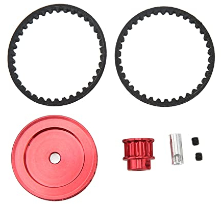 ANKROYU 12T 30T Riemenantriebsräder, Gummiriemenantriebsgetriebe, professionelles RC-Riemenantriebsrad für RC Crawler Car (Rot)
